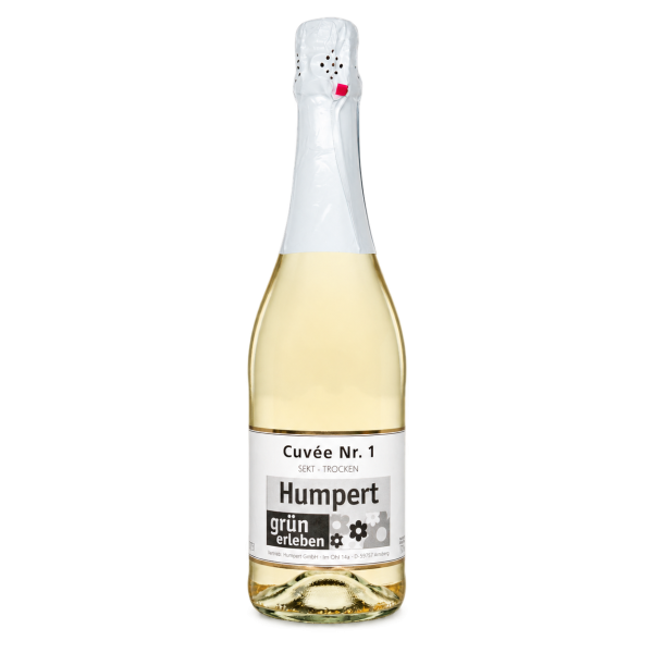 Water Concepts - Fles Sekt Cuvée alcoholvrije wijn met logo en etiket