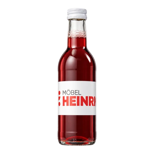 Water Concepts - Flesje vruchtensap Appel-Kersen met logo en etiket
