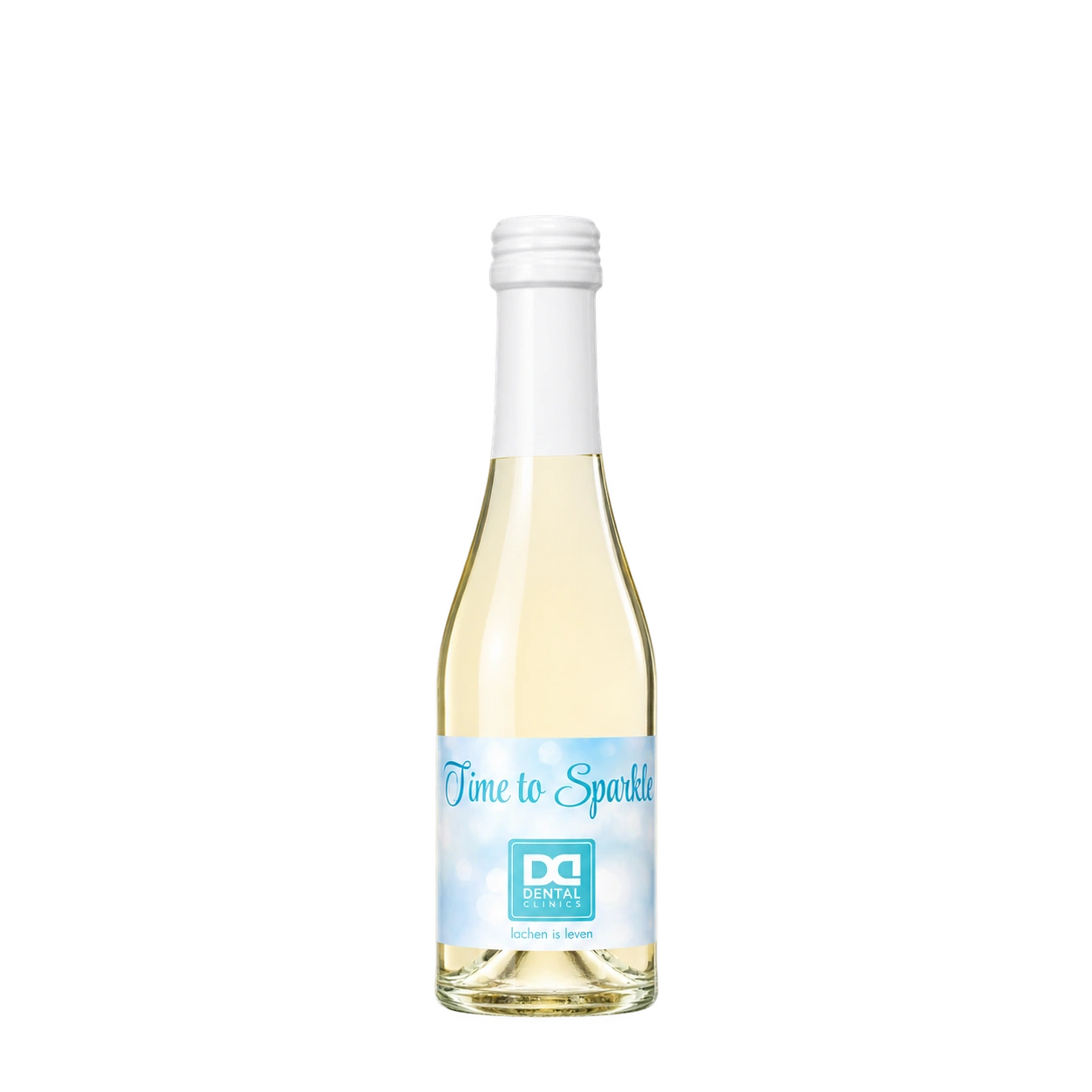 Water Concepts - Flesje Secco Vino Frizzante wijn met logo en etiket